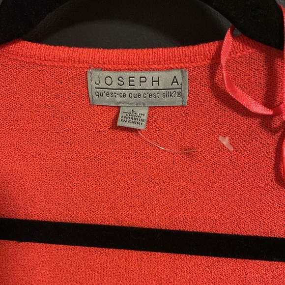 Buttonless cardigan worn great vibrant orange tone - Picture 2 of 4